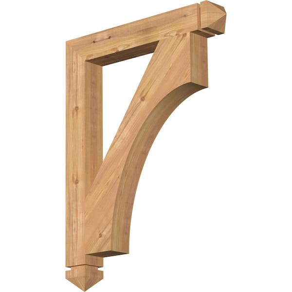 Ekena Millwork 3.5 in. x 34 in. x 26 in. Western Red Cedar Westlake Arts and Crafts Smooth Bracket