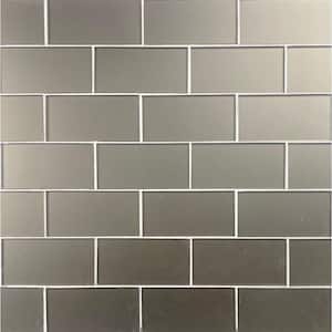 Transitional Design Style Matte Bronze Subway 3 in. x 6 in. Glass Decorative Backsplash Wall Tile (1 sq. ft./Pack)