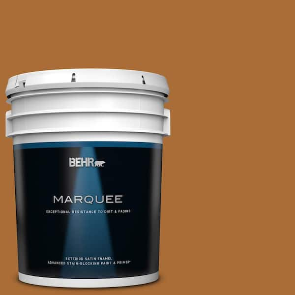 BEHR MARQUEE 5 gal. #280D-7 Sesame Crunch Satin Enamel Exterior Paint & Primer