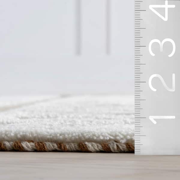 Merrick Tasseled Cotton and Wool Rust 6 ft. x 9 ft. Indoor/Outdoor Patio Area Rug