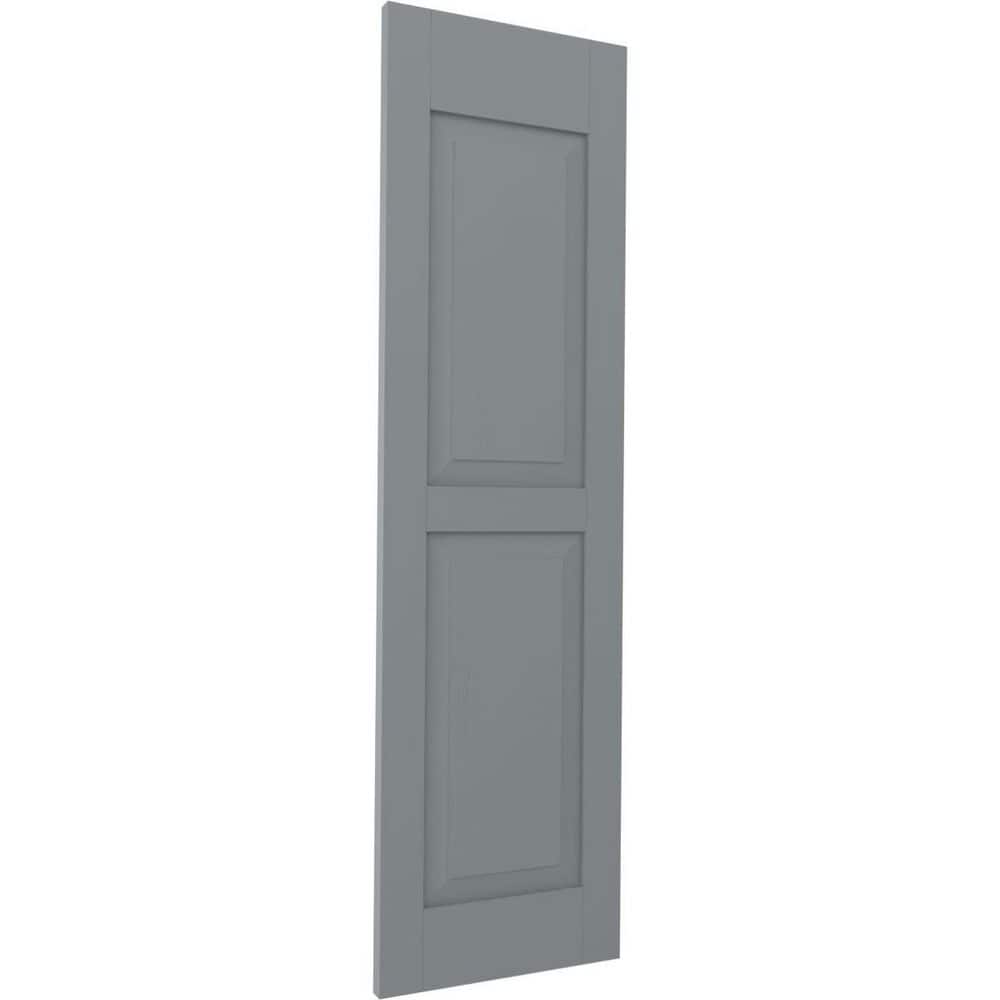 Ocean Swell Mango Wood Raised Panel Exterior Shutters, 12" x 58"