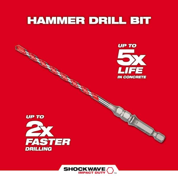 Milwaukee Diamond Max Hole Saw Set Shockwave Carbide Hammer Drill Bit Kit (16-Piece)