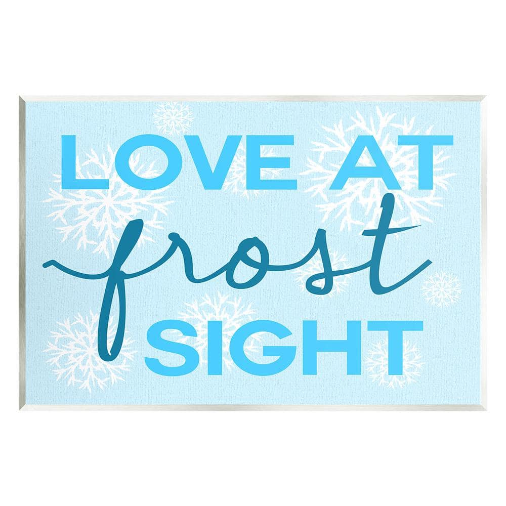 Love at Frost Sight Pun by Lil' Rue 1-Piece Unframed Graphic Print Typography Poster Art Print 19 in. x 13 in. price history on PriceWatchPro