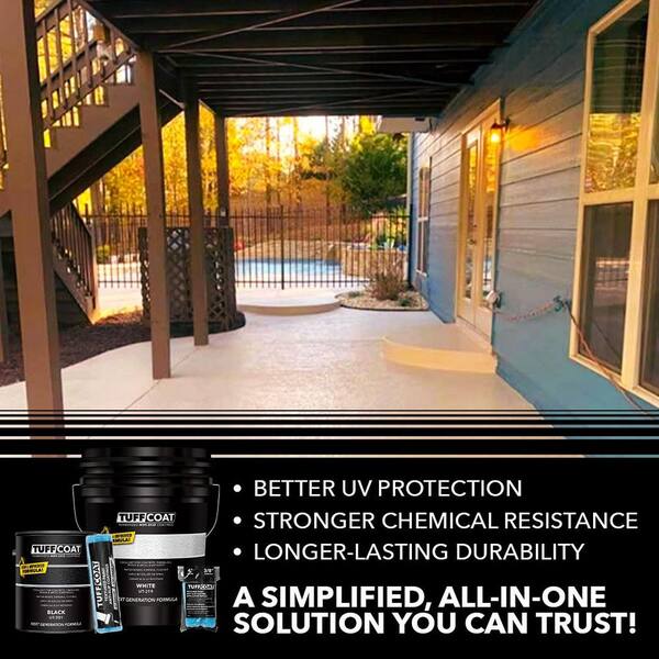 TUFF COAT - UT-217 1-Gl Tan Matte, Interior/Exterior, Concrete/Wood/Fiberglass/Metal Paint, Basement/Garage/Deck/Pool Deck/Patio