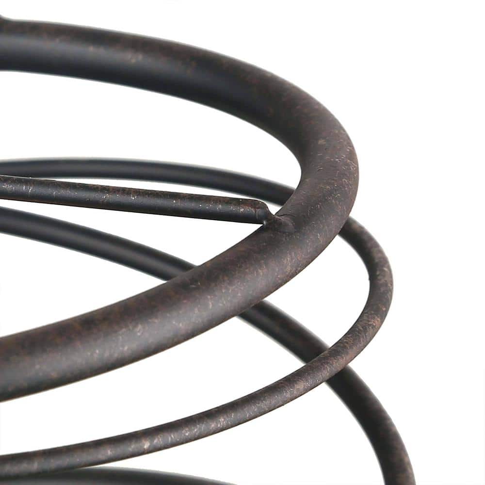 Mocha Antique Bronze Farmhouse Spiral Mini Pendant Light