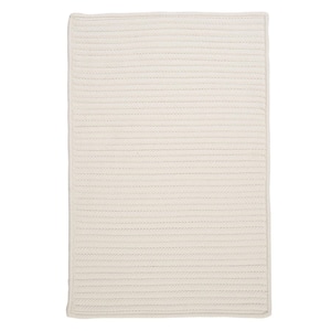 Simply Home White 2 ft. x 4 ft. Solid Indoor/Outdoor Area Rug