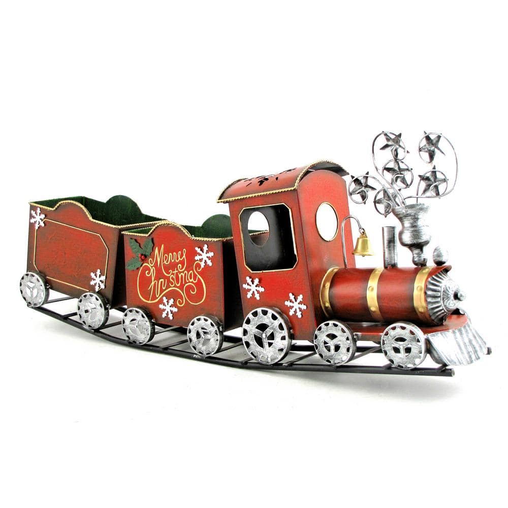 Seasonal Décor Home & Kitchen Nativity Metal Christmas Train with 2 ...