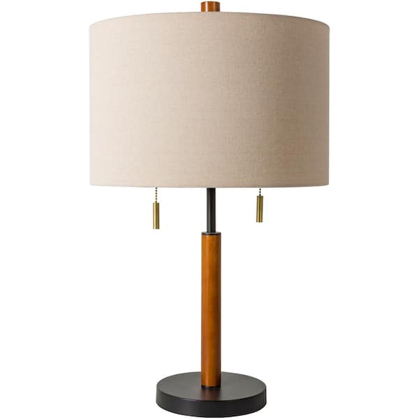 Livabliss Dame 23 in. Tan Indoor Table Lamp