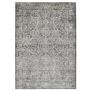 Lauranne Gray 7 ft. 10 in. x 10 ft. Floral Area Rug
