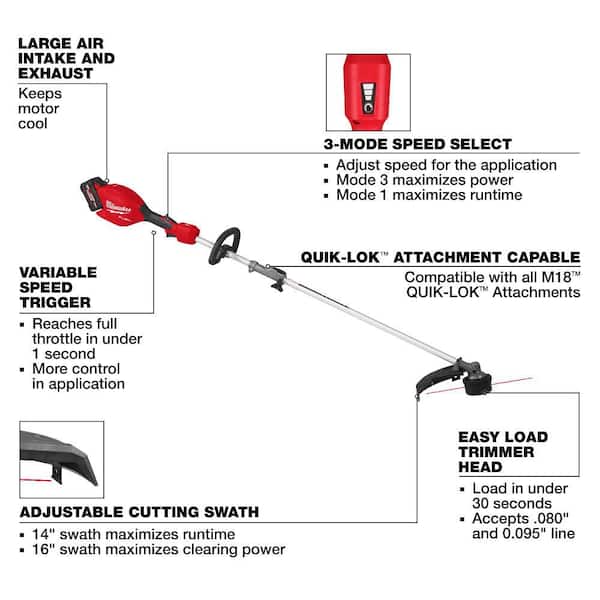 Milwaukee M18 FUEL 18V 16 in. Brushless Cordless Battery Powered