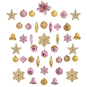 Holiday Deluxe 4.5 in. Multicolor Shatterproof Assorted Ornaments (70-Pack)