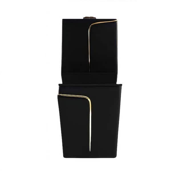12 inch Rough In 1.98 gal. Dual Flush GPF Elongated One Piece Toilet in Black with Seat