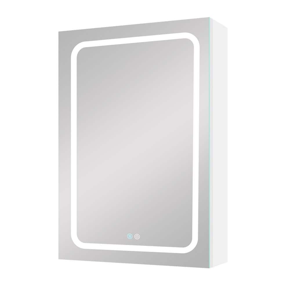 20 in. W x 30 in. H Rectangular Aluminum Medicine Cabinet with Mirror