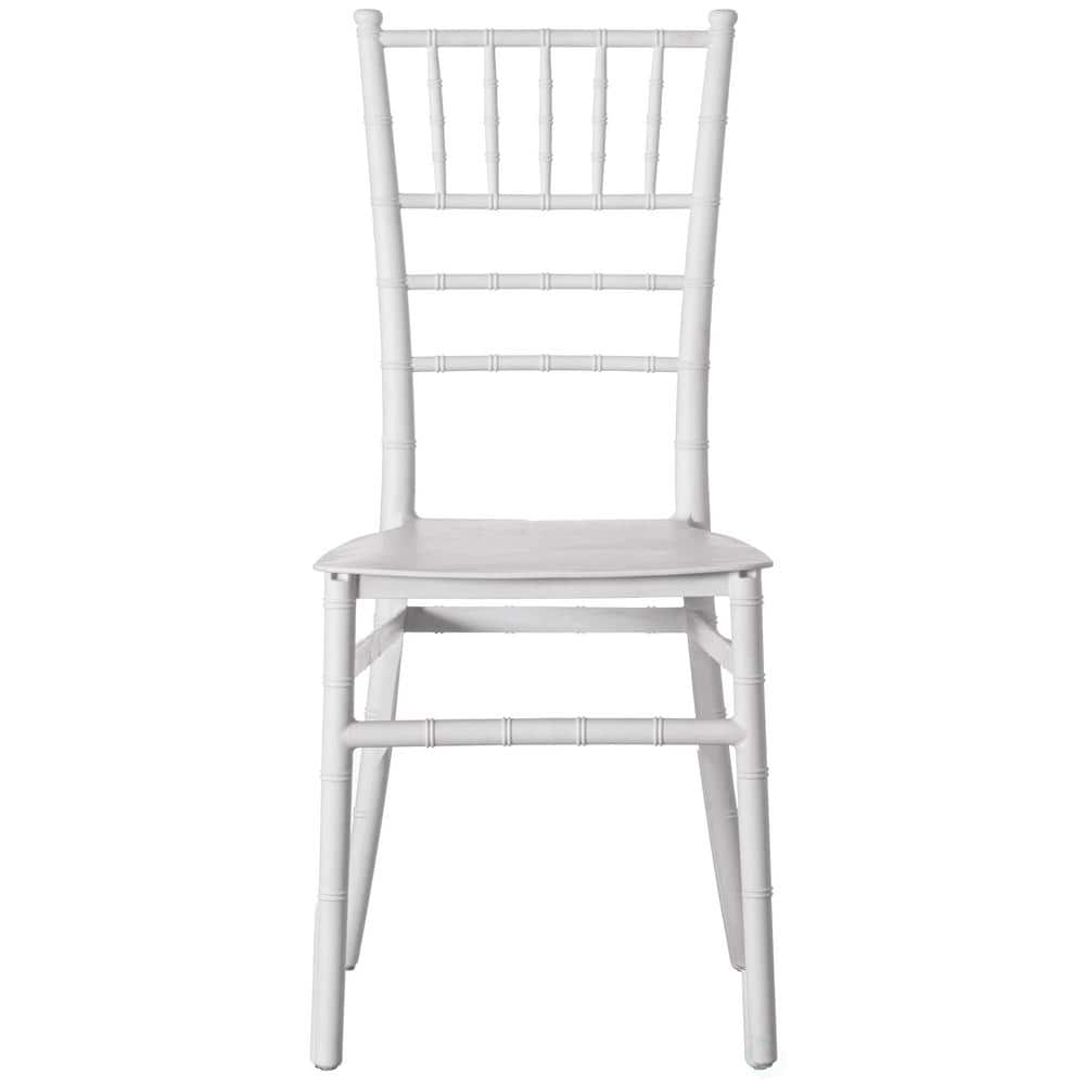 Modern White Stackable Chiavari Plastic Side Chair