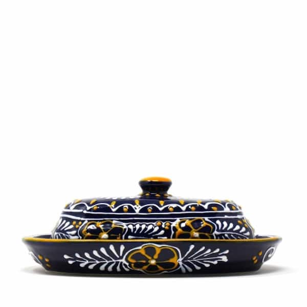 French Butter Dish. no refridgeration needed. Ceramic covered margerine dish.  pottery butter tray – Traditions Pottery