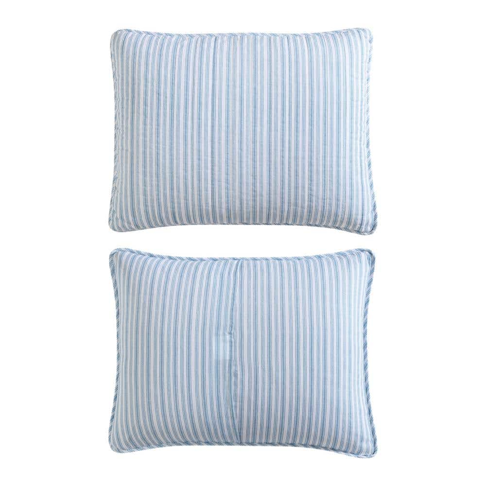 Navy Dusk Twin Reversible Cotton Quilt Set