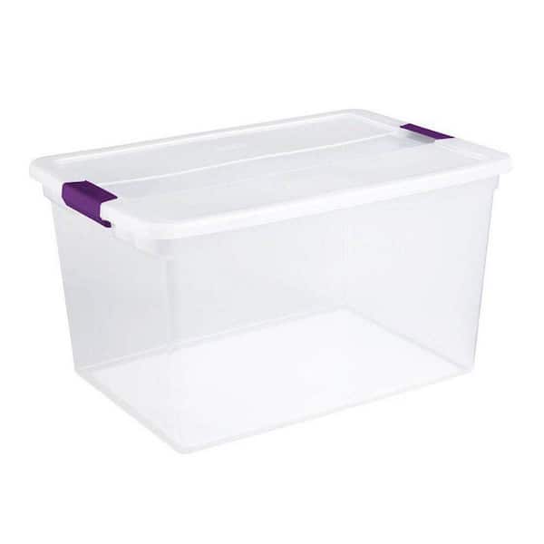 Sterilite 66 Qt. Clear View Latch Box Single Storage Tote Container