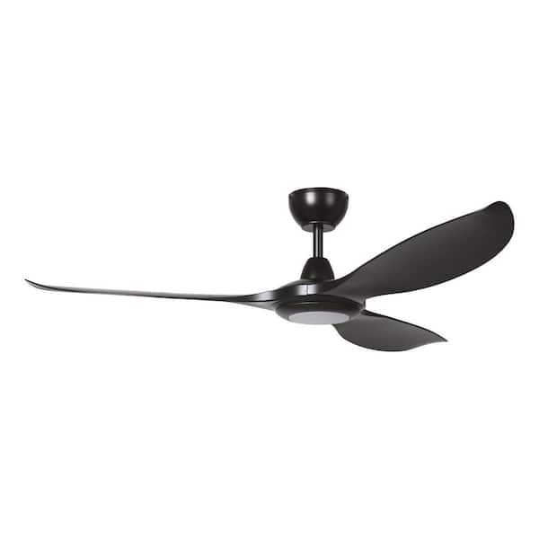Mission Bay 60 in. Outdoor Black Ceiling Fan with Warm White Integrated LED