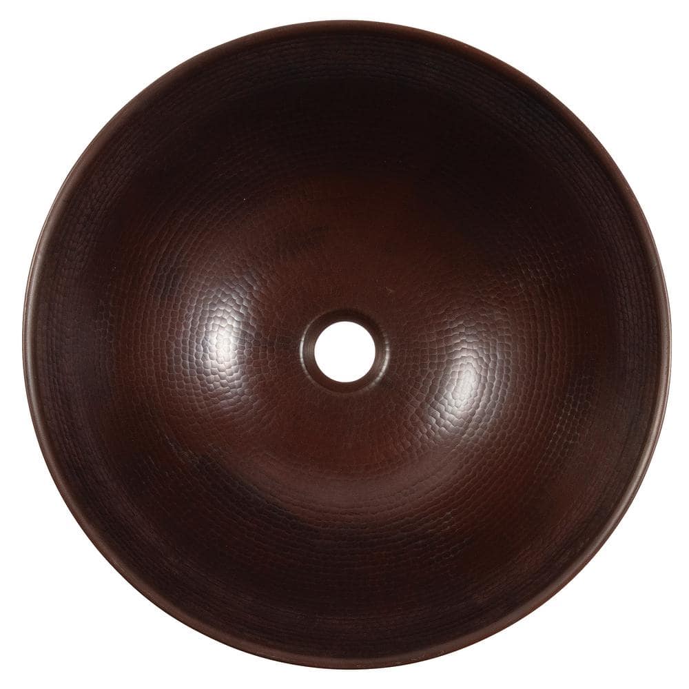 Hubble 16" Hand-Hammered Copper Vessel Sink with Faucet Kit