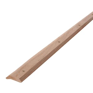 1-7/16 in. x 72 in. Unfinished hardwood Carpet Trim With Screws