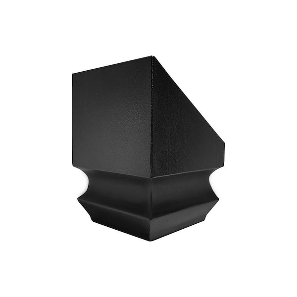 Stair Parts 5/8 in. Satin Black Slip N Grip Angle Shoe for Stair Remodel