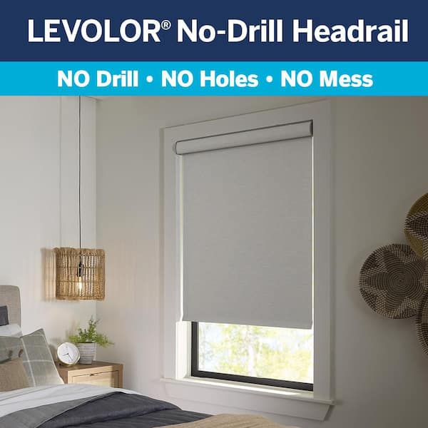Custom No Drill Blackout Roller Shades