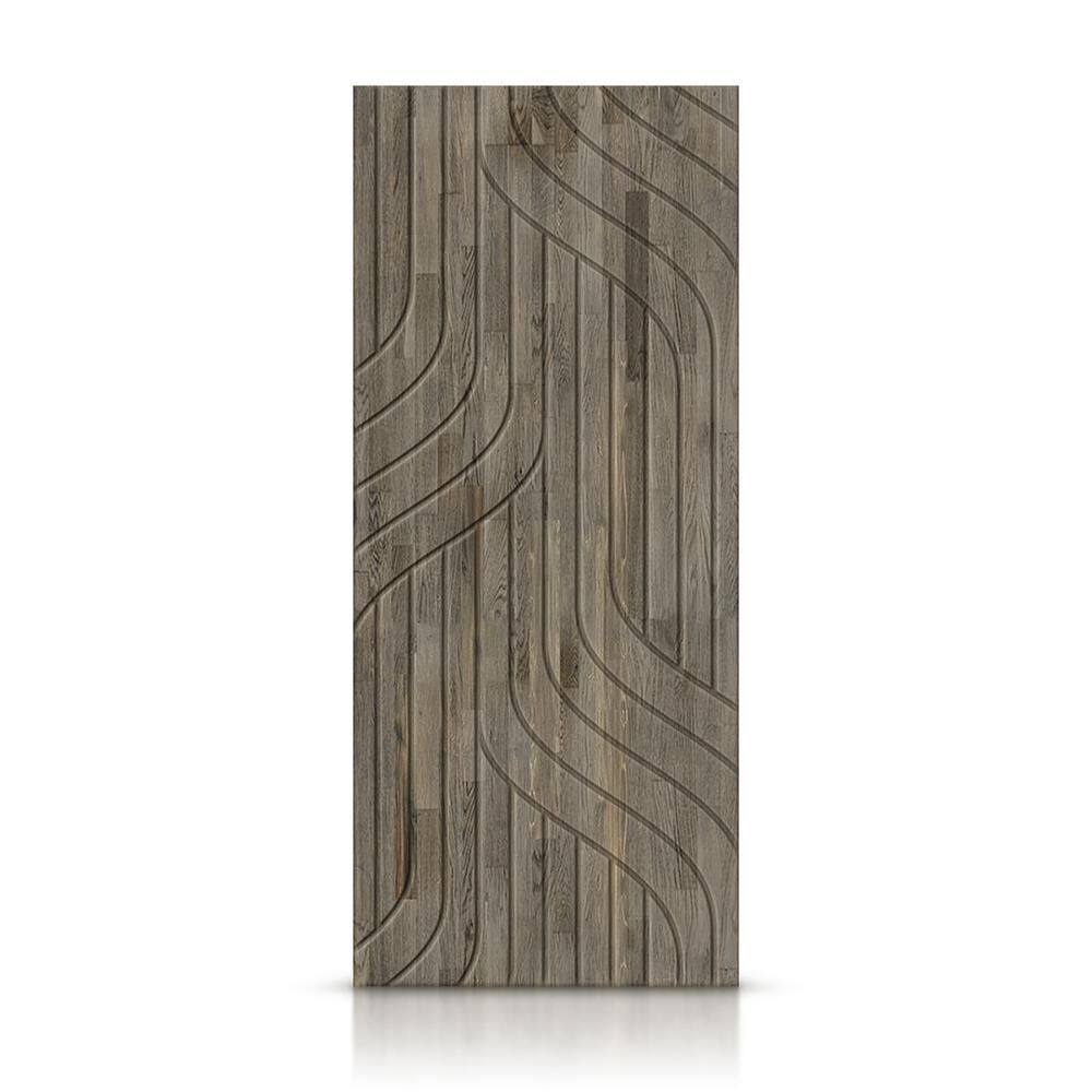 36 in. x 80 in. Hollow Core Weather Gray Stained Pine Wood Interior Door Slab price history on PriceWatchPro