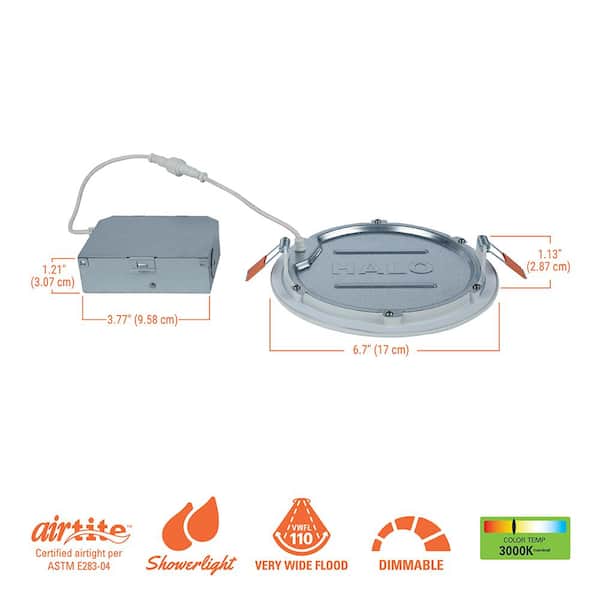 24-Pack HLBE 6 in. Ultra-Slim Downlight 3000K Fixed CCT New Construction/Remodel Integrated LED Recessed Light Kit