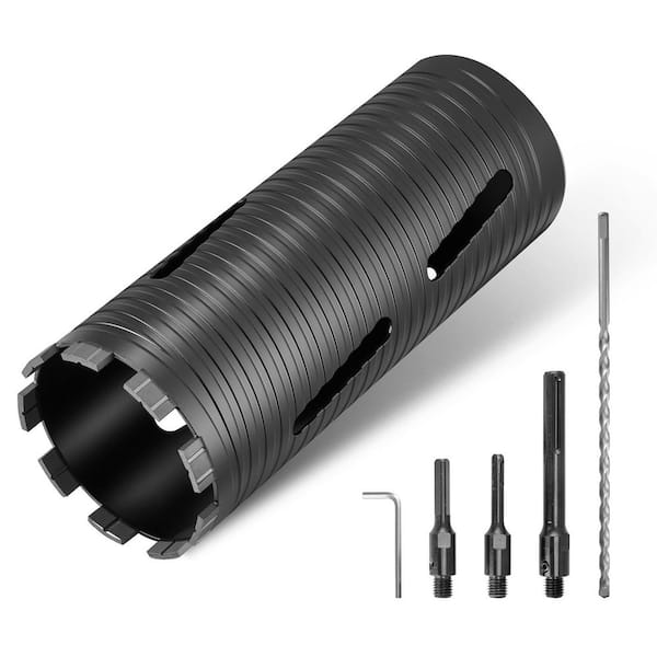 Core Drill Bit, 4-1/4 in. Dia 9-1/2 in. Drilling Depth, 5/8-11 Internal Thread, Diamond Dry Coring Bit