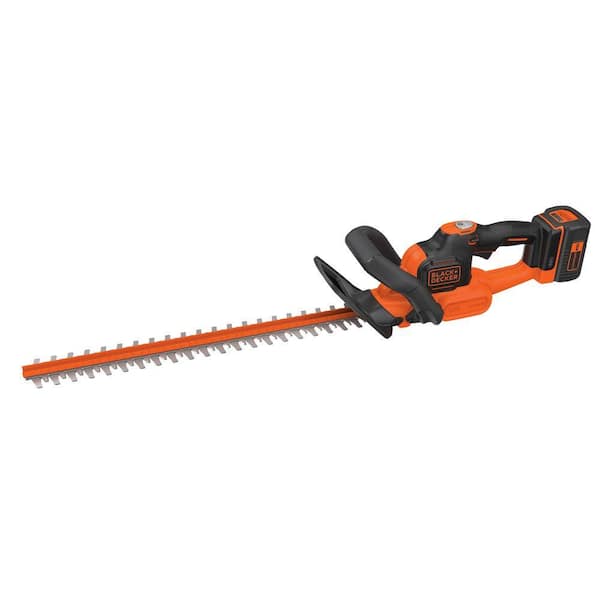 BLACK+DECKER 40V MAX Cordless Battery Powered Hedge Trimmer Kit with (1)  1.5Ah & Charger LHT341 - The Home Depot