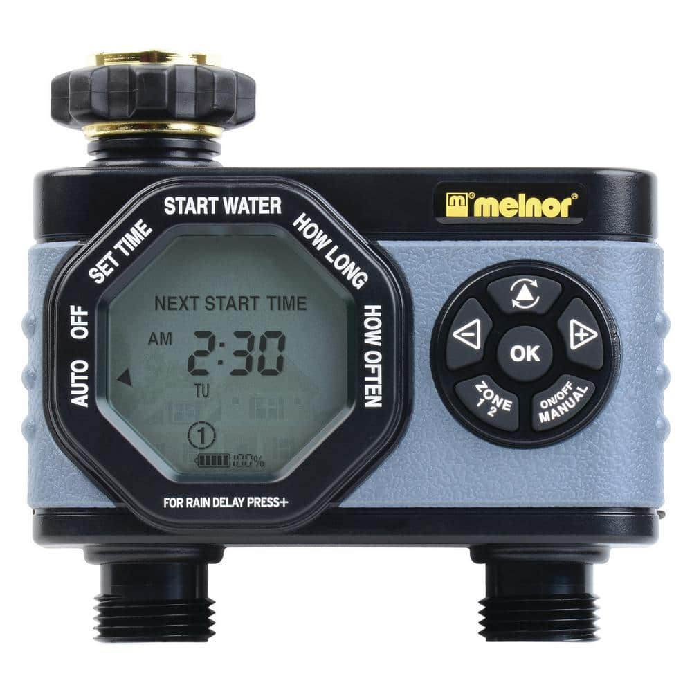 Melnor Advanced 2Zone Electronic Water Timer 53100HD The Home Depot