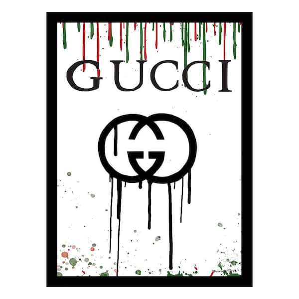 VENICE BEACH Collections Bold Drip Fashion Designer Logo by Fairchild Paris 1 Piece Framed Graphic Print Abstract 18 in. x 14 in.