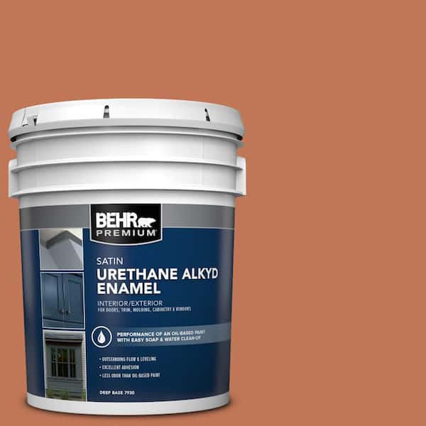 BEHR PREMIUM 5 gal. #PPU3-01 Moroccan Sky Urethane Alkyd Satin Enamel Interior/Exterior Paint