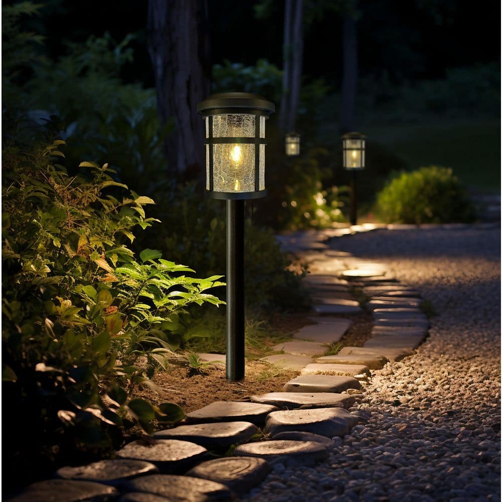 Monteaux Lighting Black Integrated LED Outdoor Solar Pathway