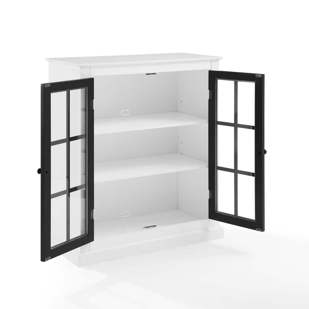 Cecily Black and White MDF Freestanding Office Storage Cabinet