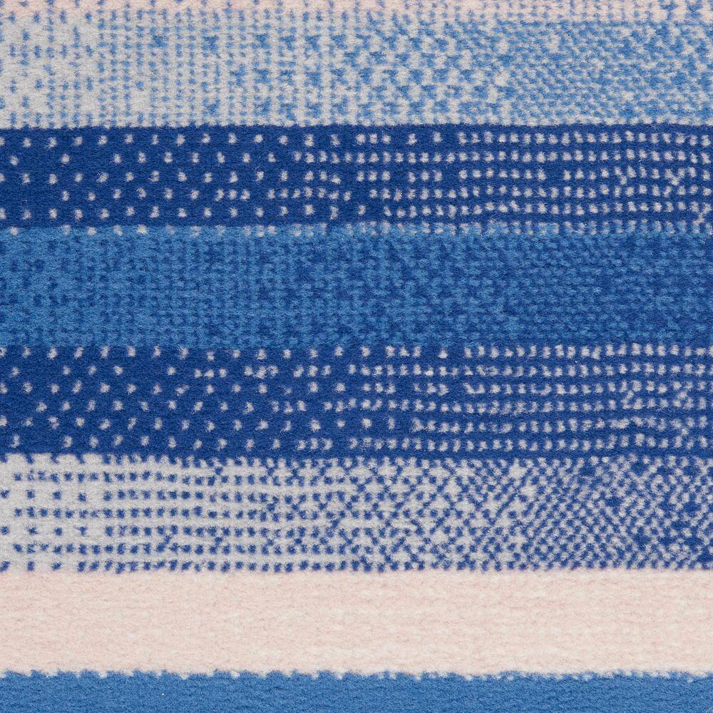 Whimsicle Blue Multicolor 8'4" x 11'6" Synthetic Stripe Rug