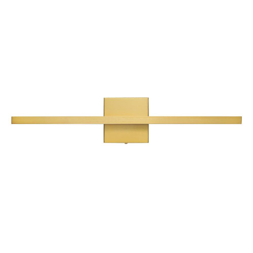 KAISITE 24 in. 1-Light Gold LED Vanity Light Bar, Dimmable Bathroom Light 8081WL-24GD-US - The ...