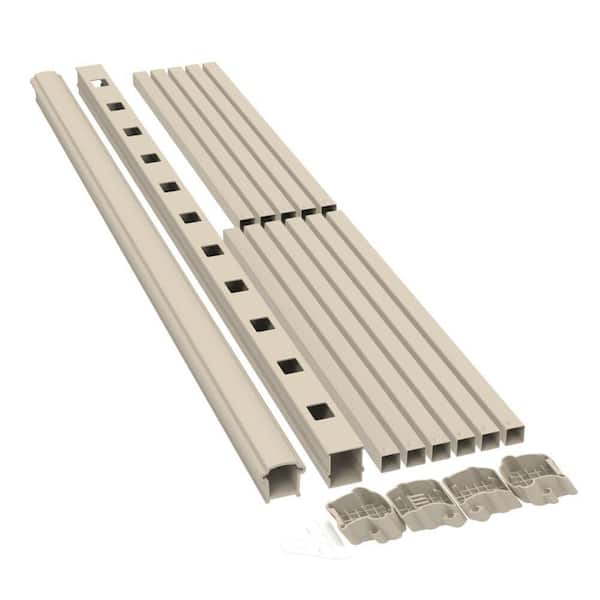 Bella Premier Series 6 ft. x 36 in. Clay Vinyl Stair Rail Kit with Square Balusters