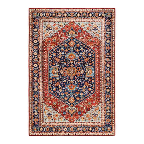 Solo Rugs Serapi One-of-a-Kind Traditional Orange 6 ft. x 9 ft. Hand Knotted Tribal Area Rug