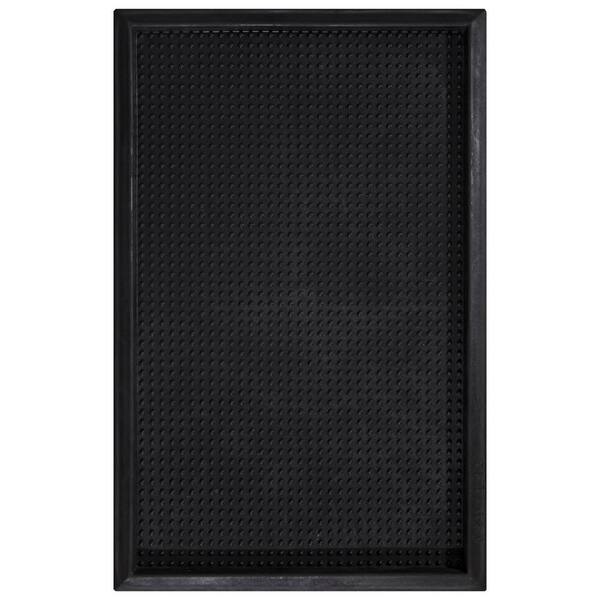 Ottomanson Waterproof Non-Slip Doormat Indoor/Outdoor Boot Tray, 18 in. x 28 in., Black