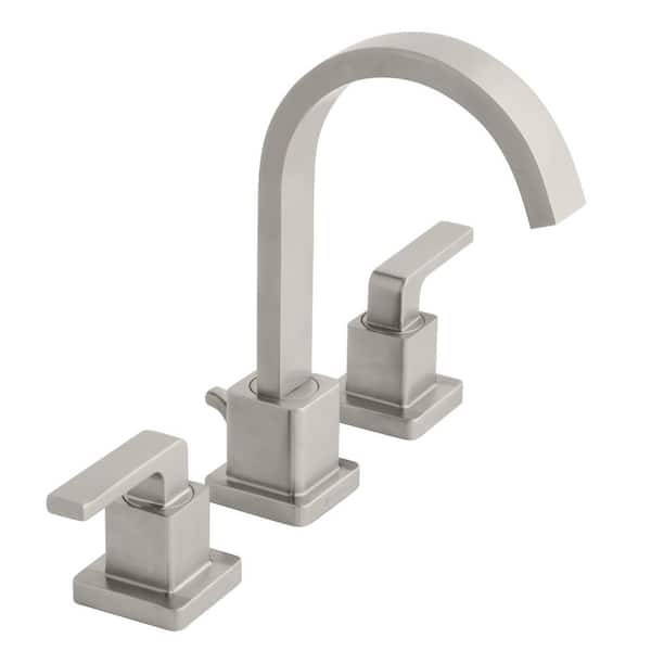 Glacier Bay Farrington 8 in. Widespread Double-Handle Bathroom Faucet in Brushed Nickel