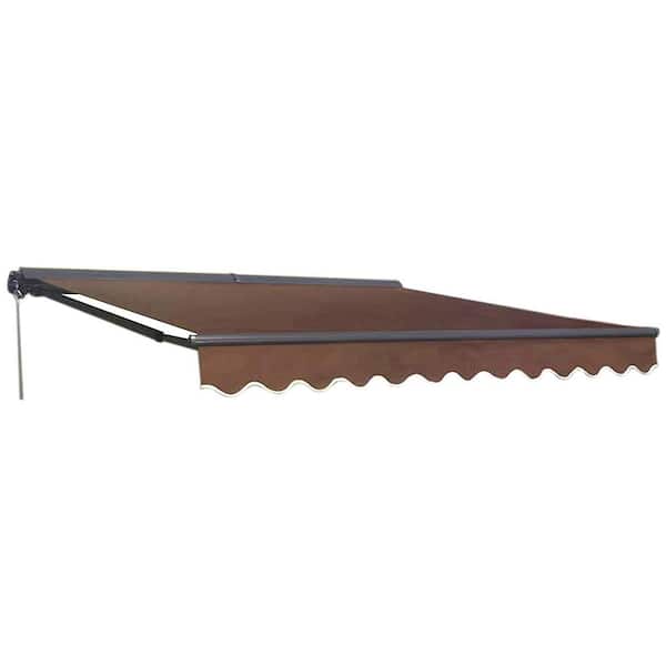 ALEKO 10 ft. Half Cassette Retractable Awning (96 in. Projection) in Brown