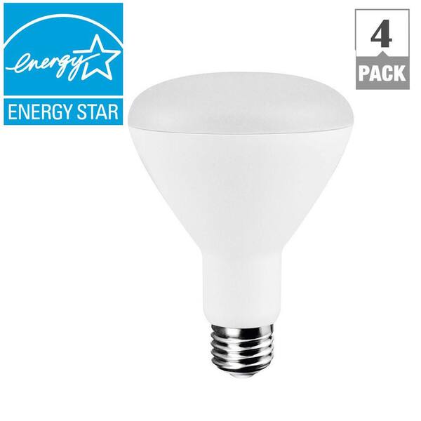 EcoSmart 65W Equivalent Soft White BR30 Dimmable LED Light Bulbs (4-Pack)