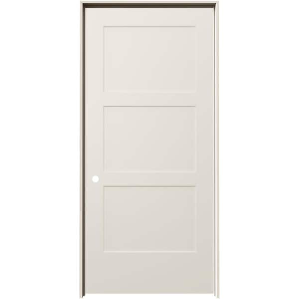 JELD-WEN 36 in. x 80 in. Birkdale Primed Right-Hand Smooth Hollow Core Molded Composite Single Prehung Interior Door