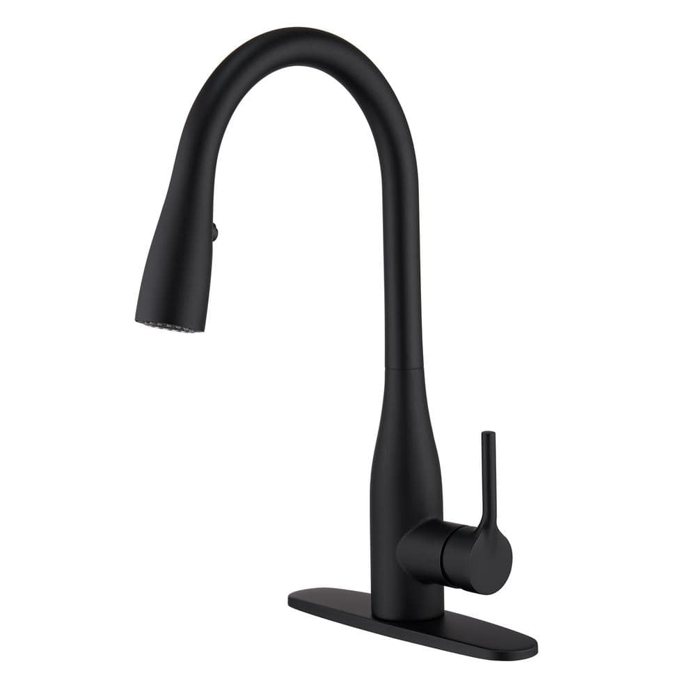 Moen Matte Black Single Handle Higharc Kitchen Faucet With