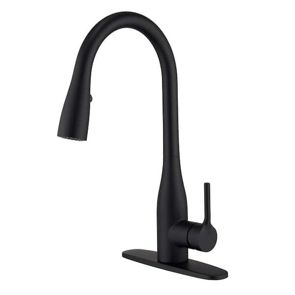 Mondawe Single Handle Patterns High Arc Pull Down Sprayer Kitchen Faucet Deck Mount Tulip