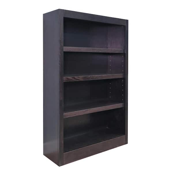 Concepts In Wood 48 in. Espresso Wood 4-shelf Standard Bookcase with Adjustable Shelves