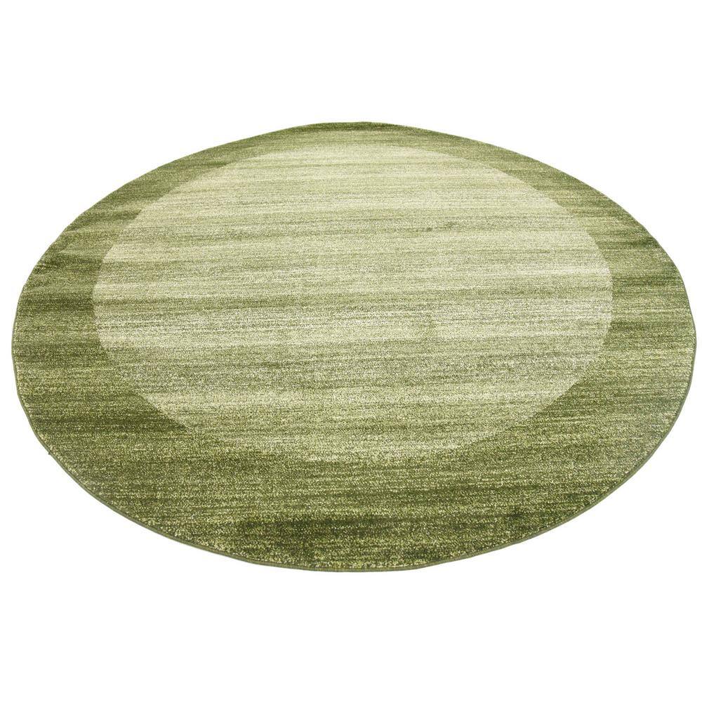 EasyCare 8' Round Light Green Tufted Spot Rug