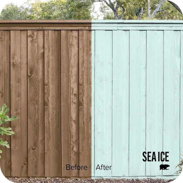 1 gal. #P450-1 Sea Ice Solid Color House and Fence Exterior Wood Stain