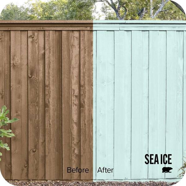 5 gal. #P450-1 Sea Ice Solid Color House and Fence Exterior Wood Stain